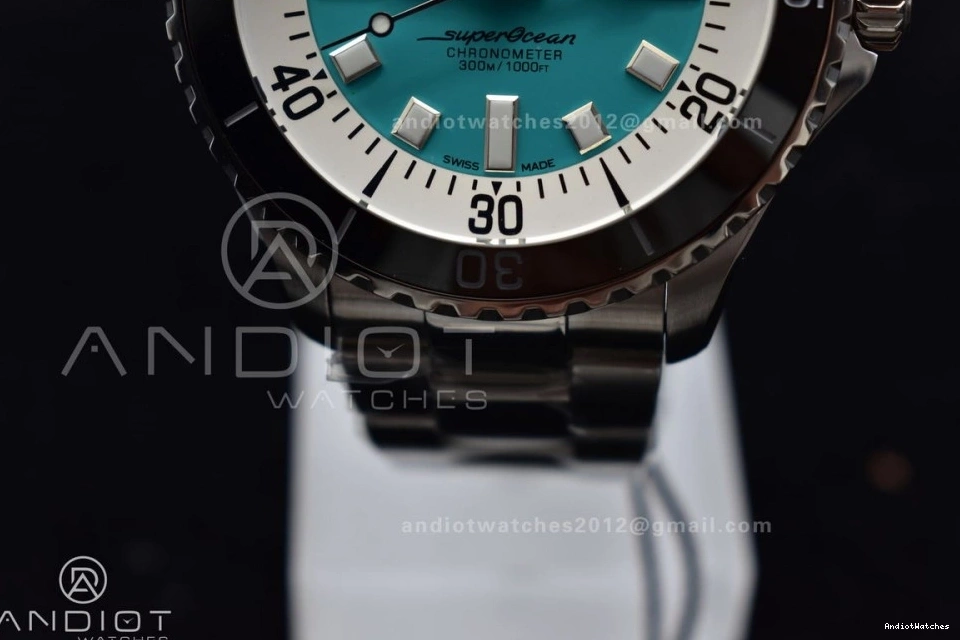 Best Tiffany Blue Bracelet 1:1 Edition 480 on A SS Versatile SuperOcean Automatic TF 44 Dial 0224
